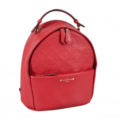 Louis Vuitton Sorbonne Backpack Monogram Empreinte Leder Rucksack Rot Second Hand 14325 2