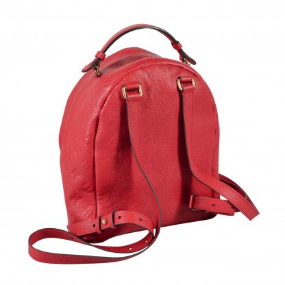 Louis Vuitton Sorbonne Backpack Monogram Empreinte Leder Rucksack Rot Second Hand 14325 3