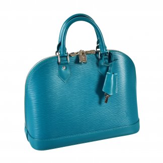 Louis Vuitton Alma PM Epi Leder Handtasche Cyan Second Hand 14357 2