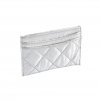 CHANEL 2.55 Cardholder Leder Kartenetui Silber Metallic Second Hand 3