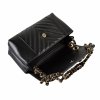 CHANEL Chevron Flap Bag Timeless Handtasche Schwarz Second Hand 14751 6