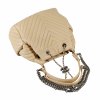 CHANEL Chain Bucket Bag Beige Leder Handtasche Second Hand 14995 5