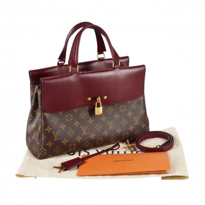 Louis Vuitton Venus Monogram Canvas Leder Handtasche Raisin Bordeaux Rot Second Hand 15042 1