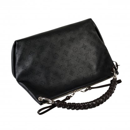 Louis Vuitton Beaubourg Hobo MM Mahina Leder Handtasche Schwarz Second Hand 15100 5