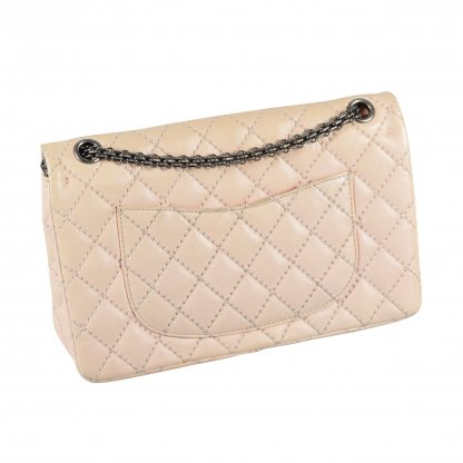 CHANEL 2.55 Reissue Flap Bag 226 Leder Handtasche Beige Nude Second Hand 15043 2