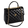 CHANEL Trendy CC Large Top Handle Bag Leder Handtasche Schwarz Second Hand 15149 1