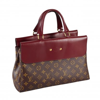 Louis Vuitton Venus Monogram Canvas Leder Handtasche Raisin Bordeaux Rot Second Hand 15042 3