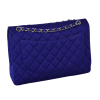 CHANEL Klassische Maxi Single Flap Bag Jersey Handtasche Second Hand Blau 15475 2