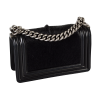 CHANEL Boy Bag Small Goat Hair Handtasche Schwarz Second Hand 15363 3