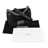 CHANEL Boy Bag Small Goat Hair Handtasche Schwarz Second Hand 15363 1