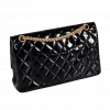 CHANEL 2.55 Reissue Double Flap Bag Lackleder Handtasche Schwarz Second Hand 15535 3