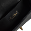 CHANEL Boy Bag Medium Samt Kalbsleder Handtasche Schwarz Gold Second Hand 15715 8