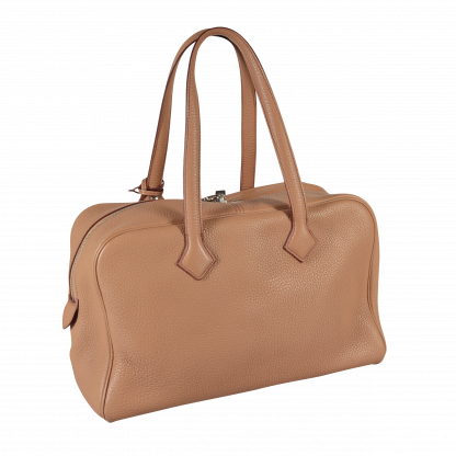 Hermès Victoria II 35 Taurillon Clemence Leder Handtasche Tabac Camel Second Hand 15796 3