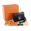 Louis Vuitton Twist PM Epi Leder Handtasche Schwarz Silber Second Hand 15928 1