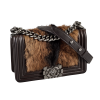 CHANEL Boy Bag Small Goat Hair Handtasche Braun Second Hand 16200 2
