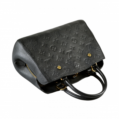 Louis Vuitton Montaigne BB Monogram Empreinte Leder Handtasche Schwarz Second Hand 16269 6