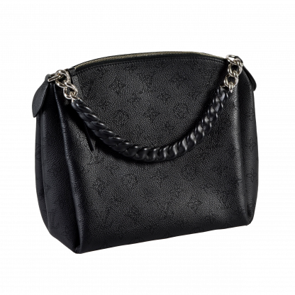 Louis Vuitton Babylone Chain BB Mahina Leder Handtasche Schwarz Second Hand 16373 2