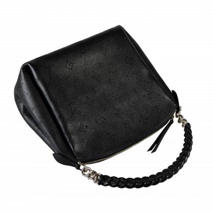 Louis Vuitton Babylone Chain BB Mahina Leder Handtasche Schwarz Second Hand 16373 6