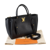 Louis Vuitton Lockmeto Leder Handtasche Schwarz Second Hand 16575 1