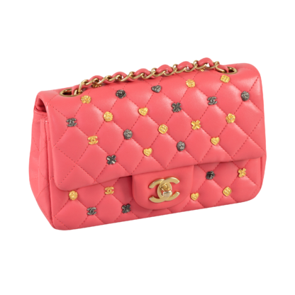 CHANEL Lucky Charm Mini Flap Bag Rosa Leder Handtasche Second Hand 16609 2