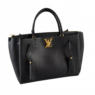 Louis Vuitton Lockmeto Leder Handtasche Schwarz Second Hand 16575 2