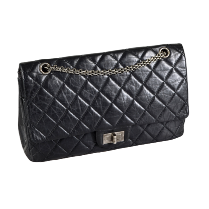 CHANEL 2.55 Reissue Maxi Dobule Flap Bag Schwarz Second Hand 17051 1