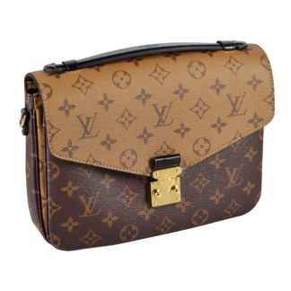 Louis Vuitton Pochette Metis Monogram Reverse Handtasche Braun Second Hand 16802 2