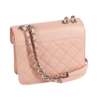 CHANEL Flap Bag Leder Handtasche Beige-Rosa Second Hand 17245 2