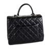 CHANEL Large Trendy CC Top Handle Flap Bag Leder Handtasche Schwarz Second Hand 17243 2