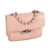 CHANEL Flap Bag Leder Handtasche Beige-Rosa Second Hand 17245 1