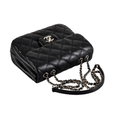 CHANEL Classic Timeless Square Flap Bag Kaviar Leder Handtasche Schwarz Second Hand 17649 5