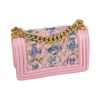 CHANEL Boy Bag Small Tweed Handtasche Rosa Second Hand 17623 2