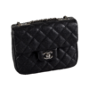 CHANEL Classic Timeless Square Flap Bag Kaviar Leder Handtasche Schwarz Second Hand 17649 1