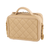CHANEL Small Filigree Vanity Bag Leder Handtasche Beige Second Hand 17705 2