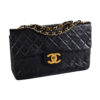 CHANEL Vintage Timeless Maxi Flap Bag Leder Handtasche Schwarz Second Hand 17987 1