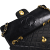 CHANEL Vintage Timeless Maxi Flap Bag Leder Handtasche Schwarz Second Hand 17987 6