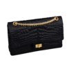 CHANEL 2.55 Silk Medium Flap Bag Handtasche Schwarz Second Hand 18010 1