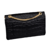 CHANEL 2.55 Silk Medium Flap Bag Handtasche Schwarz Second Hand 18010 2