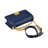 CHANEL Boy Bag Medium Caviar Leder Handtasche Marineblau Second Hand 18038 5