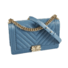 CHANEL Chevron Boy Bag New Medium Leder Handtasche Second Hand 18059 10