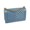 CHANEL Chevron Boy Bag New Medium Leder Handtasche Second Hand 18059 2