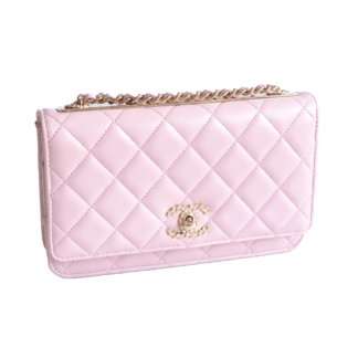 CHANEL Trendy WOC Wallet On Chain Rosa Leder Handtasche Second Hand 1 18128 1