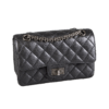 CHANEL 2.55 Reissue Mini Flap Bag Leder Handtasche Grau Second Hand 19107 1