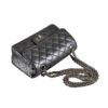 CHANEL 2.55 Reissue Mini Flap Bag Leder Handtasche Grau Second Hand 19107 5