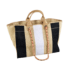 CHANEL Multicolor Striped Raffia Large Deauville Tote Handtasche Second Hand 19134 2