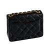 CHANEL Timeless Mini Square Flap Bag Vintage Leder Handtasche Schwarz 19208 2