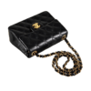 CHANEL Timeless Mini Square Flap Bag Vintage Leder Handtasche Schwarz 19208 5
