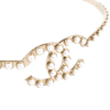 CHANEL 21S Gold Metal CC Haarreif mit Perlen Second Hand 19307 7