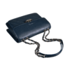 CHANEL Flap Bag Leder Handtasche Dunkelblau Second Hand 19411 5
