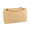 CHANEL Vintage Classic Chevron Medium Double Flap Bag Lammleder Handtasche Beige Second Hand 19509 00